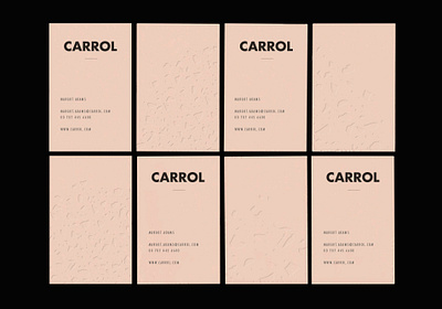 carrol cards artdesign branding design leather logo stationery typography