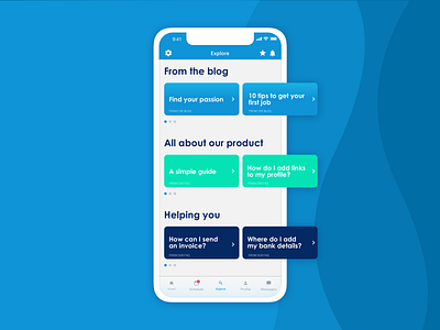 Invoicing app | Explore app design explore faq flat design invoicing app mobile app ui design ux design