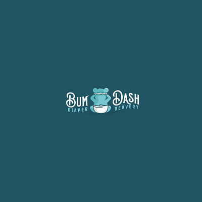 Bum Dash bear bear logo delivery design diaper diapers logodesign