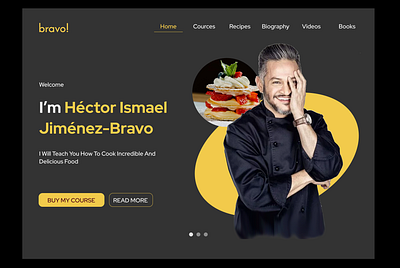 Website page design cook cookbook cooking dark mode dark theme dark ui ui ux web web design website website design