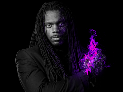 Royal blood bandw black burn design digital art dreads effects flame god graphics photoshop power purple visual designer