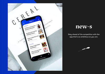 NEW-S iOS App Design (Homepage) app app design app ui branding design graphic design identity illustration ios app ios app design ios application logo new news news app news design news site typography vector web