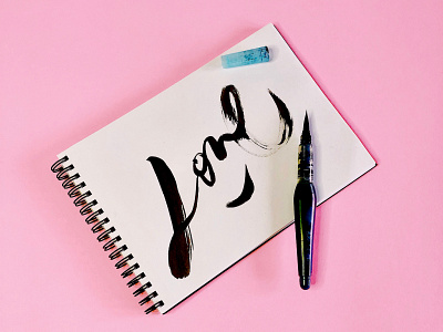 Love branding brush brushes brushlettering calligraphy colors custom fun funk handtype handwritten logo logodesigns love process sketch smile smiley type unique