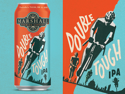 Double Tough IPA beer branding bike craft beer crybaby ipa tulsa tulsa tough