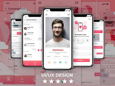 Dating and Chat App chat app dating app mobile ui design ui ux design