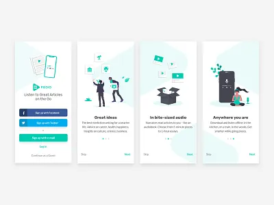 Spokn App app design onboarding product design ui ux