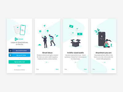 Spokn App app design onboarding product design ui ux