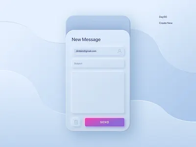 Daily UI Challenge Day #90 app challenge create new dailyui day 90 design figma mobile neumorphism ui ux