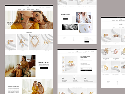 Kosa clean design ecommerce ecommerce shop glamour landing page simple ui