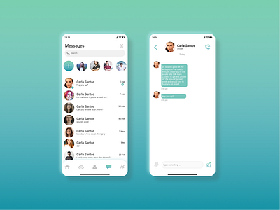 Daily UI Challenge Day 13: Messenger app box chat chat app daily 100 challenge daily ui dailyui figma messenger ui