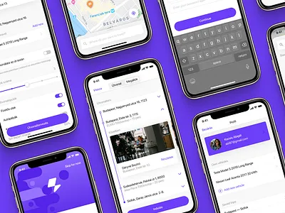 Volteum app application design car design electric cars flat illustration interface ui ux vehicle