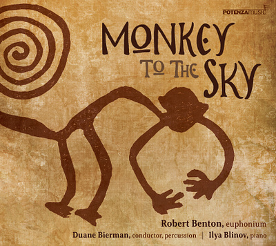 Monkey to the Sky Album linocut monkey nazca lines peru potenza