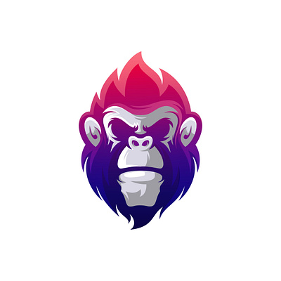 Monkey logo design gradient animation app branding coreldraw design design art ilustration ilustrator logo sketch vector