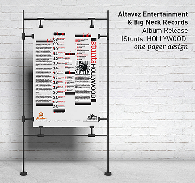 Altavoz Entertainment & Big Neck Records - One-Pager design graphic design one page typography