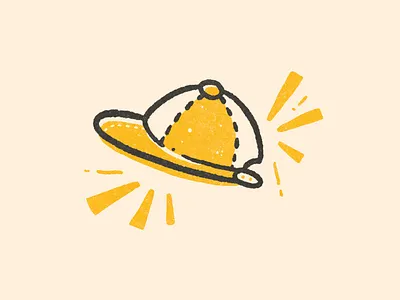 Baseball Cap baseball baseball hat black cap illustration illustrations texture yellow