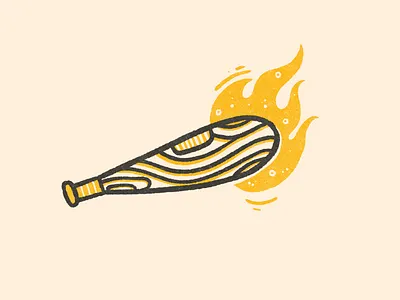 Baseball Bat baseball baseball bat bat black florida illustration texture yellow