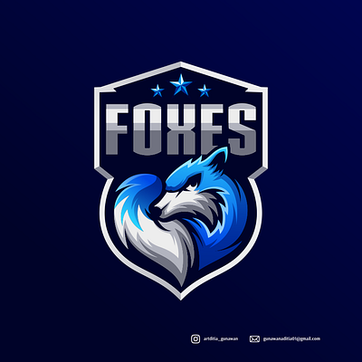 foxes animation branding coreldraw design design art ilustration ilustrator logo sketch vector