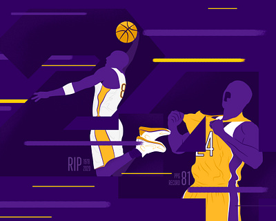 Kobe Tribute basketball player basketballs illustration kobe kobe bryant