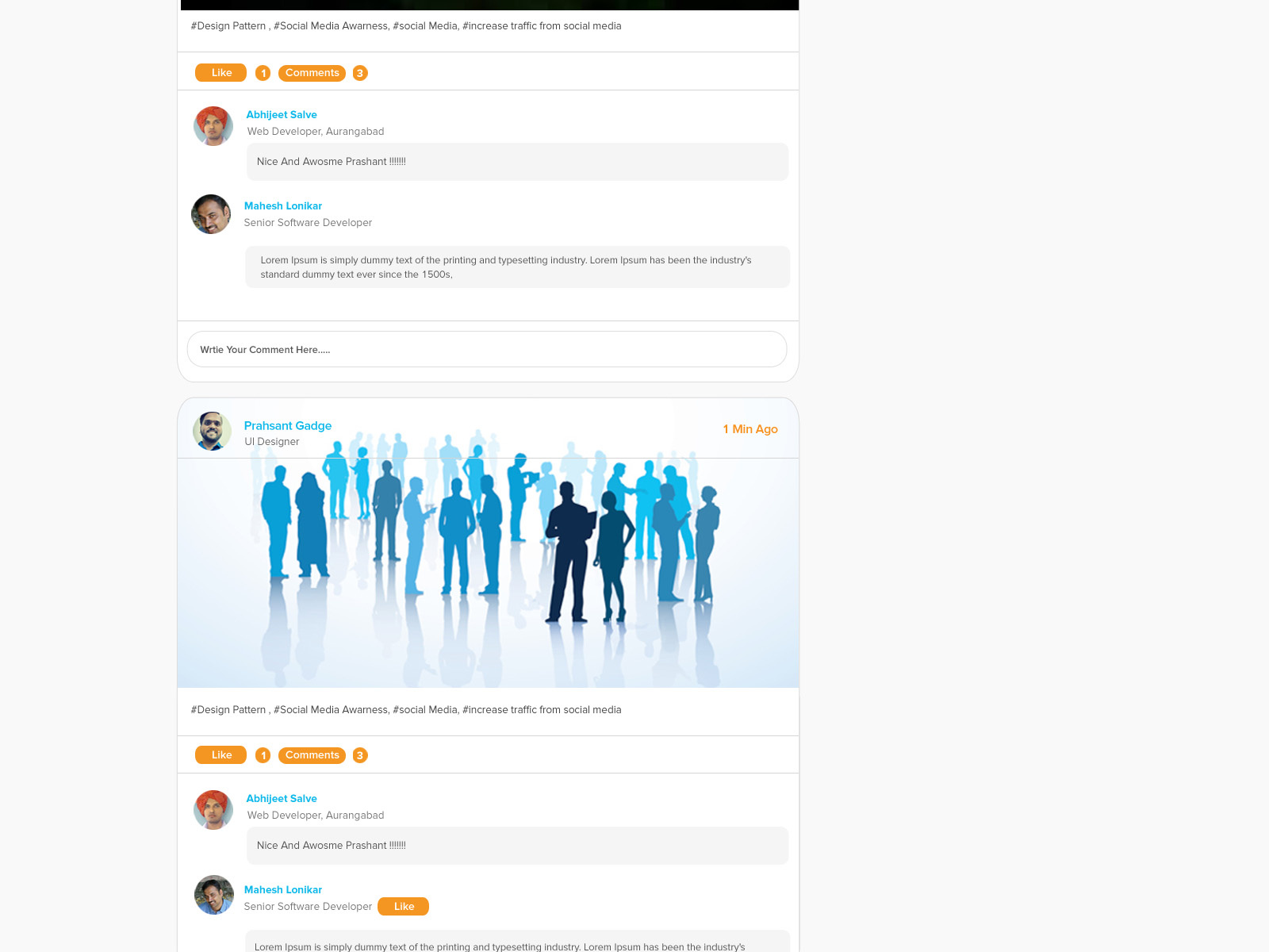 Social website design layout by abhijit salve on Dribbble