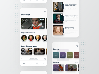 Harmony — Classical Music App app app design design figma inspire interaction design prototype ui ui ux ui design uidesign uiux ux ux design