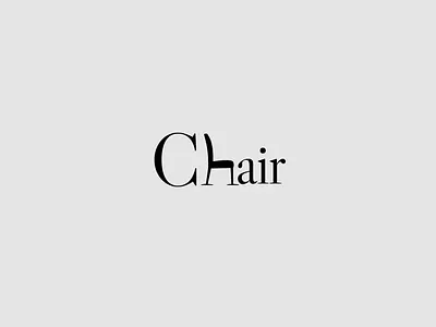 Logotype 01 | Chair design flat icon illustration illustrator lettering logo minimal typography vector