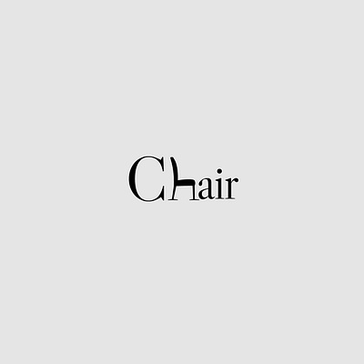 Logotype 01 | Chair design flat icon illustration illustrator lettering logo minimal typography vector