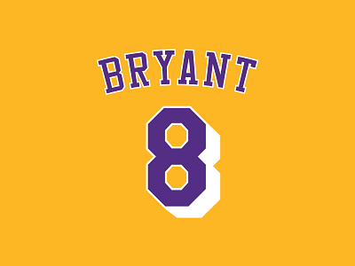 Kobe 8 bryant graphic design kobe kobe bryant lakers los angeles lakers mamba nba tribute typography