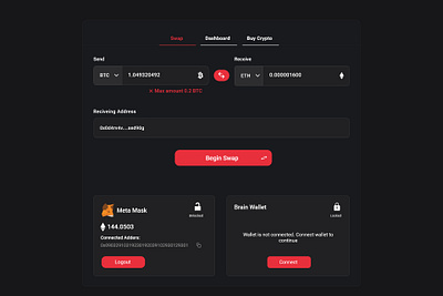 Cryptocurrency Exchange App app bitcoin crypto design ui uidesign uidx