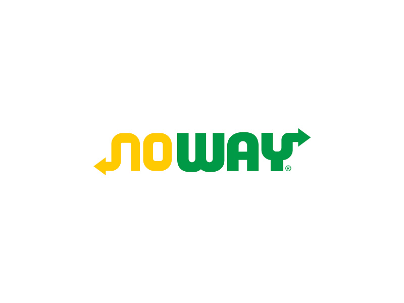 NOWAY brand brand identity. branding design flat graphic design logo logo a day logo challenge logo design logo designer logo inspiration logo mark logo parody logos logotype no way rahalarts subway