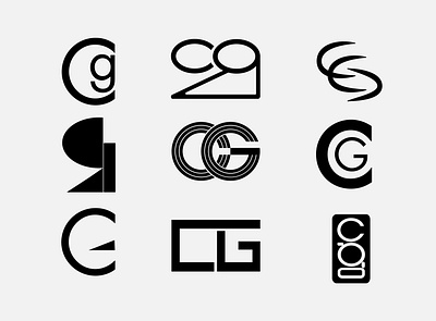 CG - Monograms Research branding design icon icon design illustrator logo monogram monogram logo typography vector