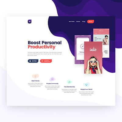 Wekala App Landing Page Design classic clean concept design education flat minimal mohamed arafa shop simple template theme themeforest ui ux web website woocommerce wordpress