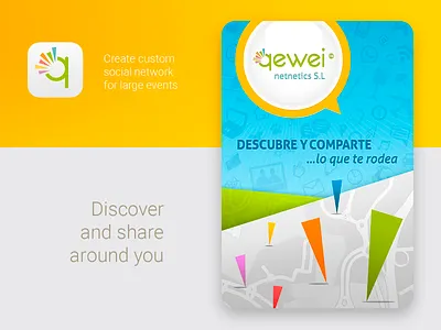 qewei app branding design icon illustration logo ui