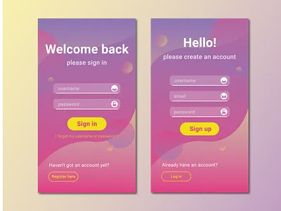Sign form app daily 100 challenge dailyui design figma graphic design mobile sign in sign up ui vector