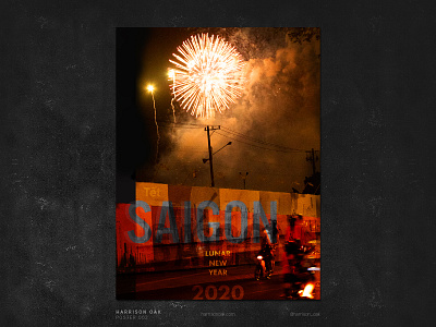 Lunar New Year Poster Design - Fireworks & Motorbikes in Vietnam artwork daily design graphic design new year photo editing photography photoshop poster poster design travel type typography