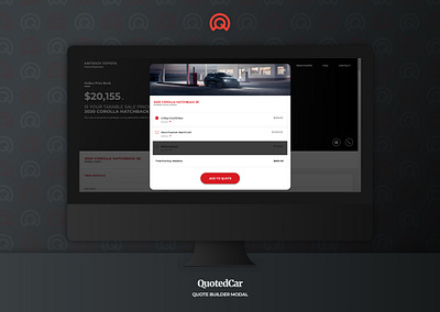 Automotive Retailing UI Quote Builder Modal design sketchapp ui ux web