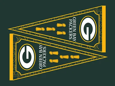 Green Bay Packers Pennant dribbbleweeklywarmup football green bay packers nfl