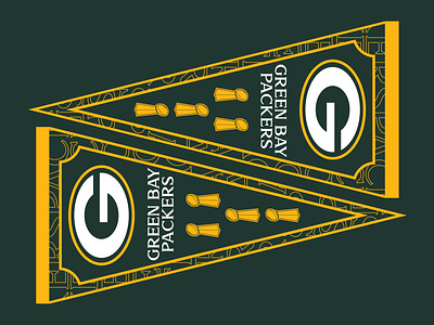 Green Bay Packers Pennant dribbbleweeklywarmup football green bay packers nfl