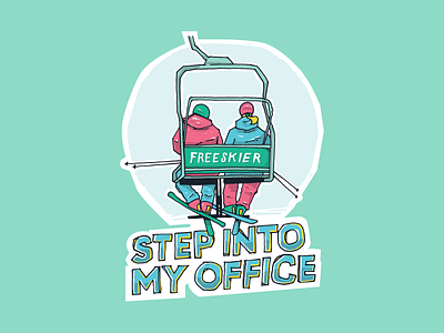 Step Into My Office graphic desgin hand drawn illustration lettering sticker design stickers