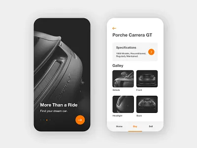 Car dealing app app art clean colors concept contrast dribbble minimal minimalistic simple soft ui