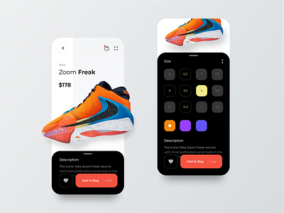 e-Commerce Mobile App creative ecommerce fitness app login mobile app nike nike air orange sign in sign up sneakers sport store app ui ux