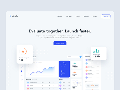 Simplo Landing Page app branding clean creative design logo minimal ui ux website