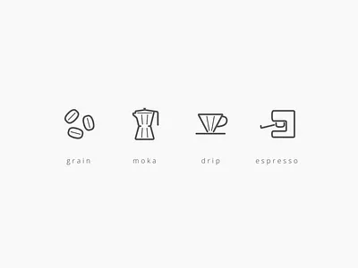 Small coffee icon set coffee coffee shop drink drip espresso icon icon set icons linear moka