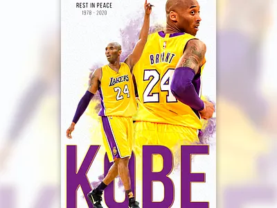 Rest In Peace Kobe emilioriosdesigns kobe kobeart lakers nba photoshop rip kobe