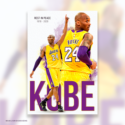 Rest In Peace Kobe emilioriosdesigns kobe kobeart lakers nba photoshop rip kobe