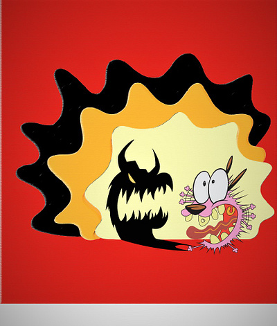 Courage the Cowardly Dog! design illustration vector