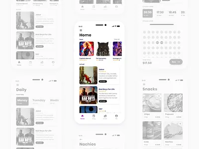 Cinema App Redesign Concept app design cinema concept design interface design movie movie app ui ui design ux ux design