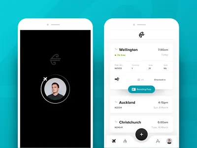 Air New Zealand App app mobile mobile ui ui ux