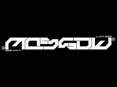 MOSCOW / Λmbigram™ / 2022 abstract cyberpunk digital font high tech lettering logo moscow sci fi type typography