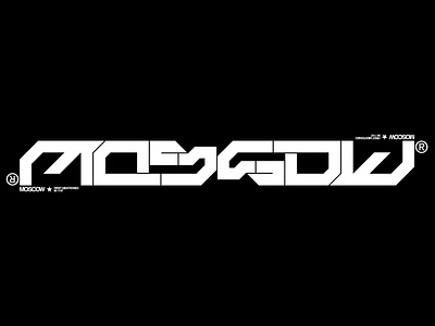 MOSCOW / Λmbigram™ / 2022 abstract cyberpunk digital font high tech lettering logo moscow sci fi type typography