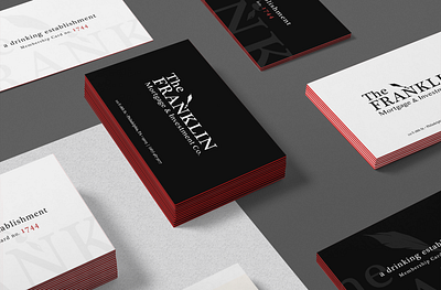 The Franklin adobe illustrator branding business card design membership card speakeasy